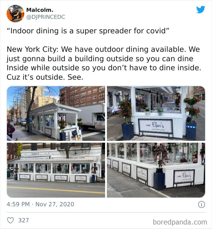 30 Photos Of "Outdoor Dining" That Don't Look Right At All