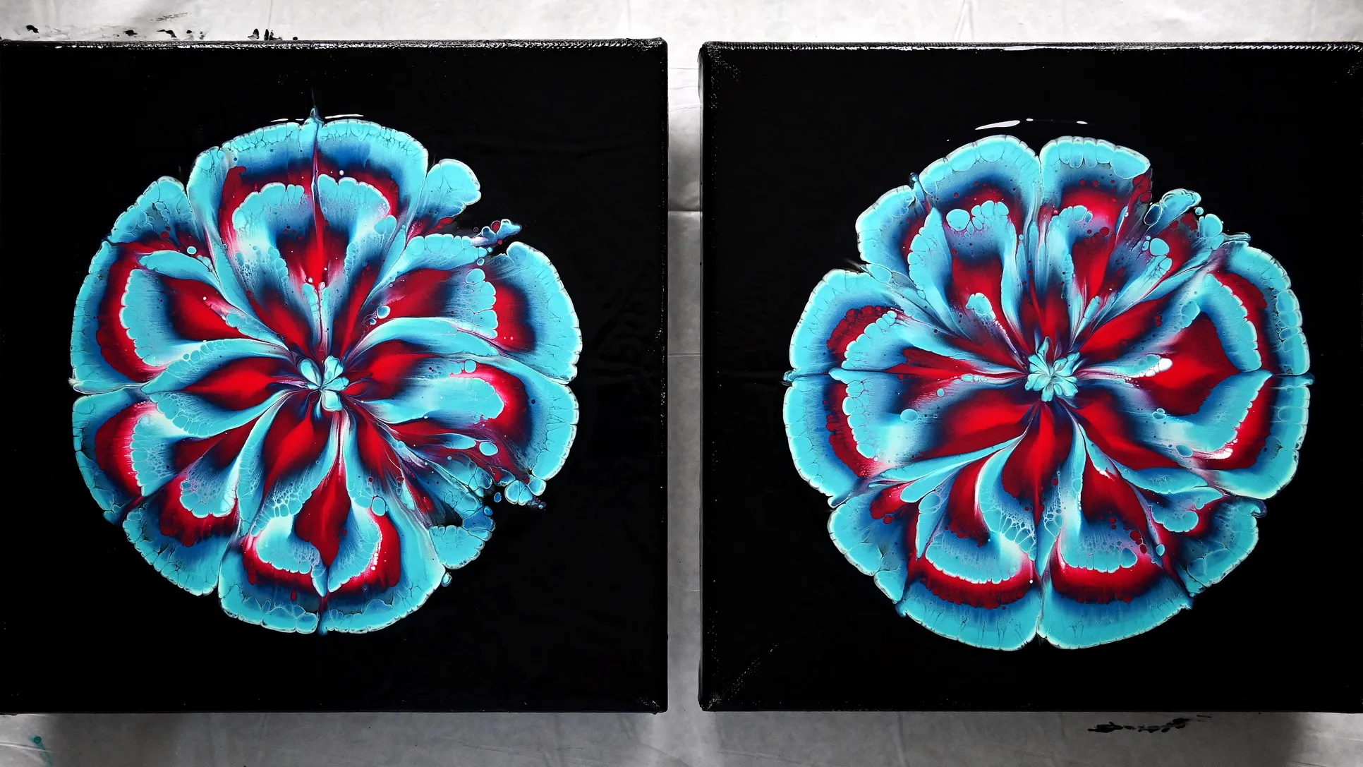 Step By Step ~ Cup Bottom Reverse Flower Dip Tutorial ~ Acrylic Pour Painting