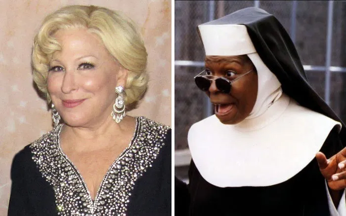 Bette Midler rechazó el papel de la hermana Mary Clarence en "Sister Act", interpretada finalmente por Whoopi Goldberg