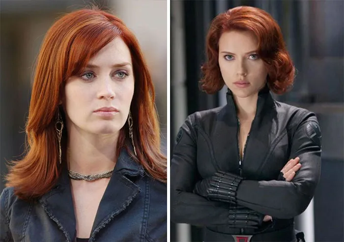 Emily Blunt fue la primera opción para interpretar a Black Widow, pero Scarlett Johansson consiguió el papel