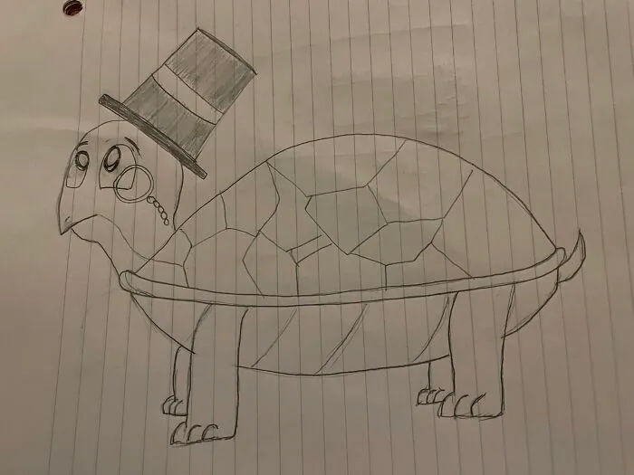 Here’s A Turtle, Complete With Top Hat And Monocle...like All Turtles Have