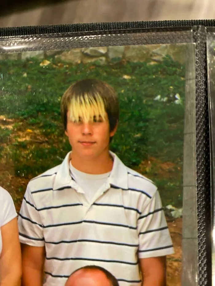 Had A Blonde Mohawk, Cut The Rest Of My Hair, But Still Wanted Bangs. Behold