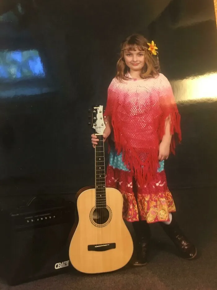 Tenía como 9 años y me obsesioné un poco con la estética hippie