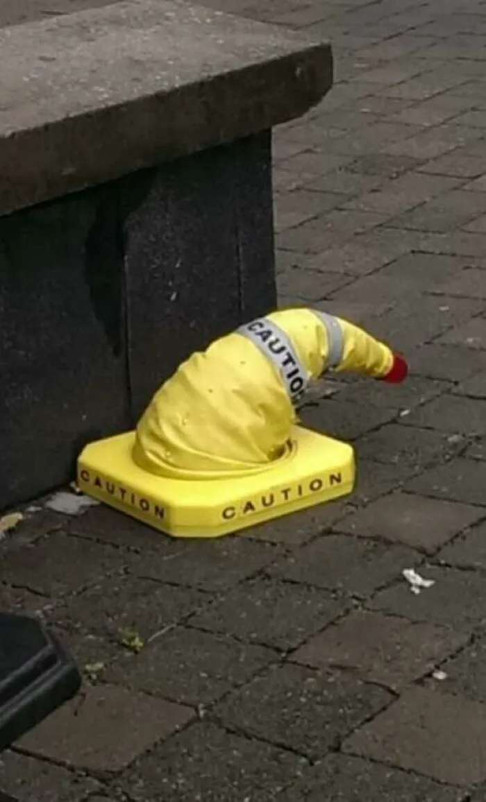 Este cono no puede hacer su trabajo