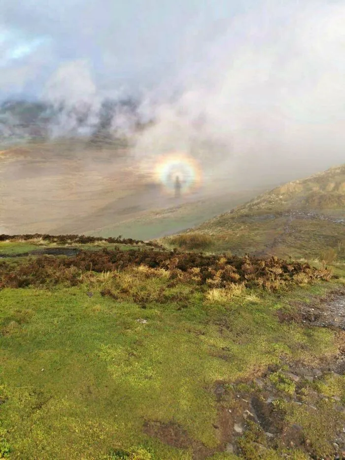 The Way My Silhouette Appears Within This Circular Rainbow