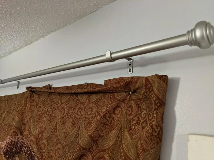 As A Landlord, I Am Constantly Amazed At Some Things My Tenants Do. I Installed New Curtain Rods Before The New Tenant Moved In, But She Still Felt It Necessary To Nail The Curtains To The Wall