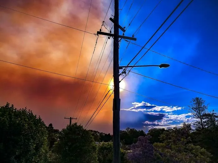 Capté el humo mientras se extendía por nuestro suburbio en Australia