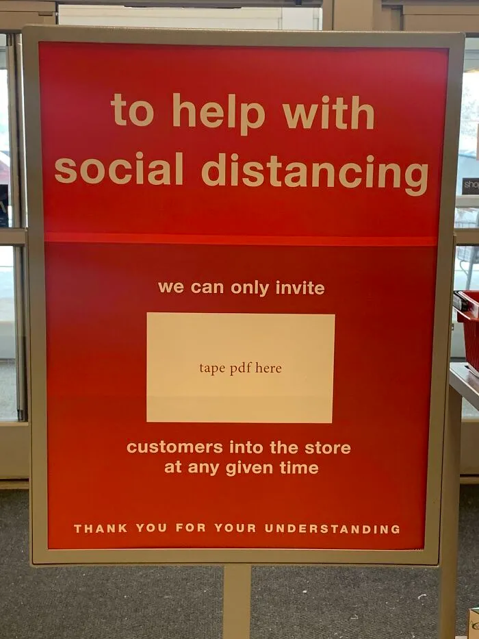 Put The Store Capacity Sign Up Boss!