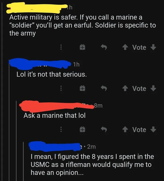 Telling A Marine To Ask A Marine