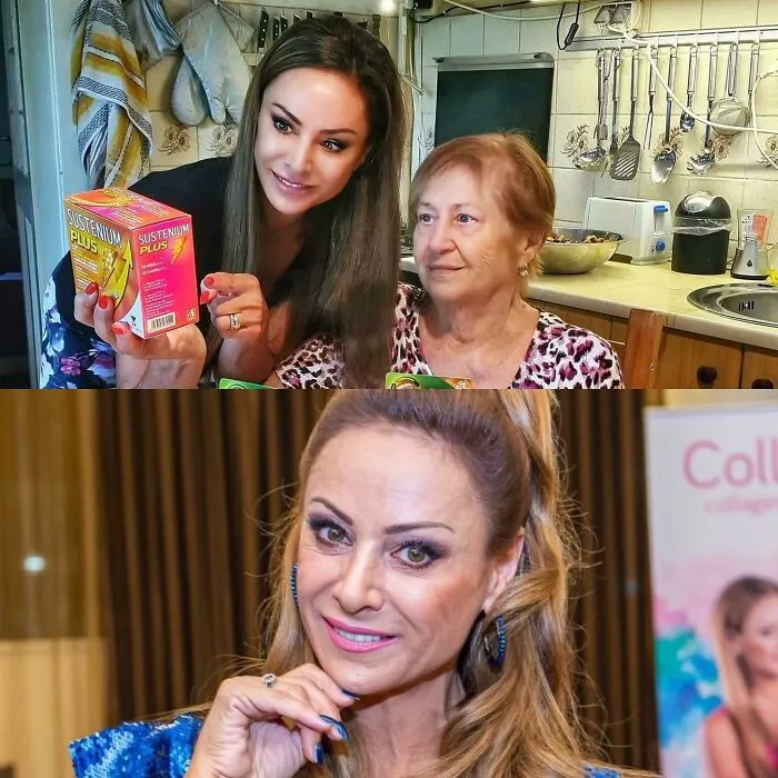 Her Promo Pic On Social Media vs. Photo From Her Promo Event.