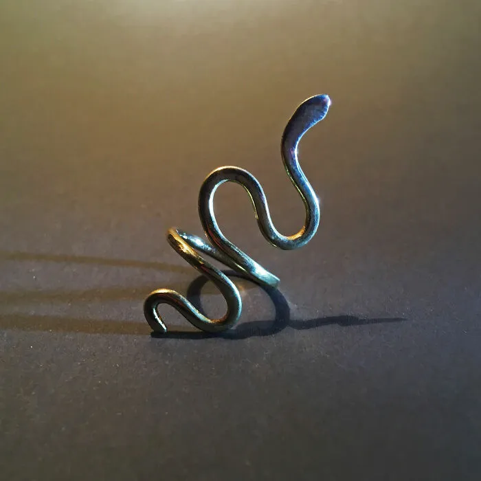Grass Snake Brass Ring