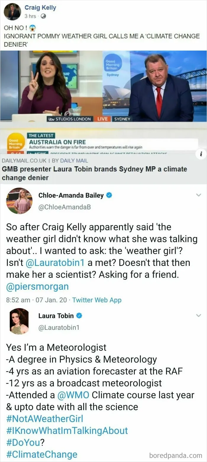 Whether A Weather Girl Or Not, This Was A Good Take Down
