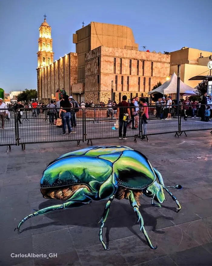 54 3D Optical Illusions By This Talented Mexican Street Artist