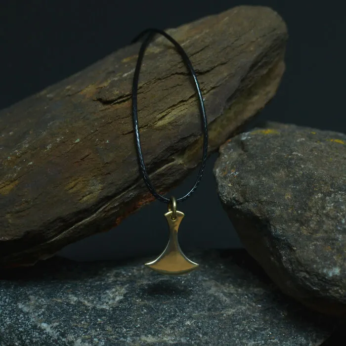 Brass Pendant "Mini Axe"