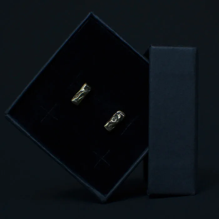 Small Rectangle "Mountain" Earrings