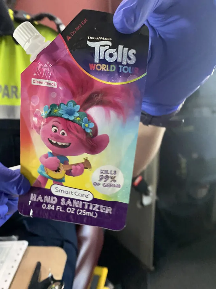 This Kid Friendly Hand Sanitizer Package. Looks Like One Of Those Apple Sauce Things