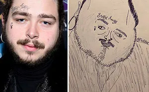 40 Terrible 'Fan Art' Drawings Of Famous People Created By This Artist (New Pics)