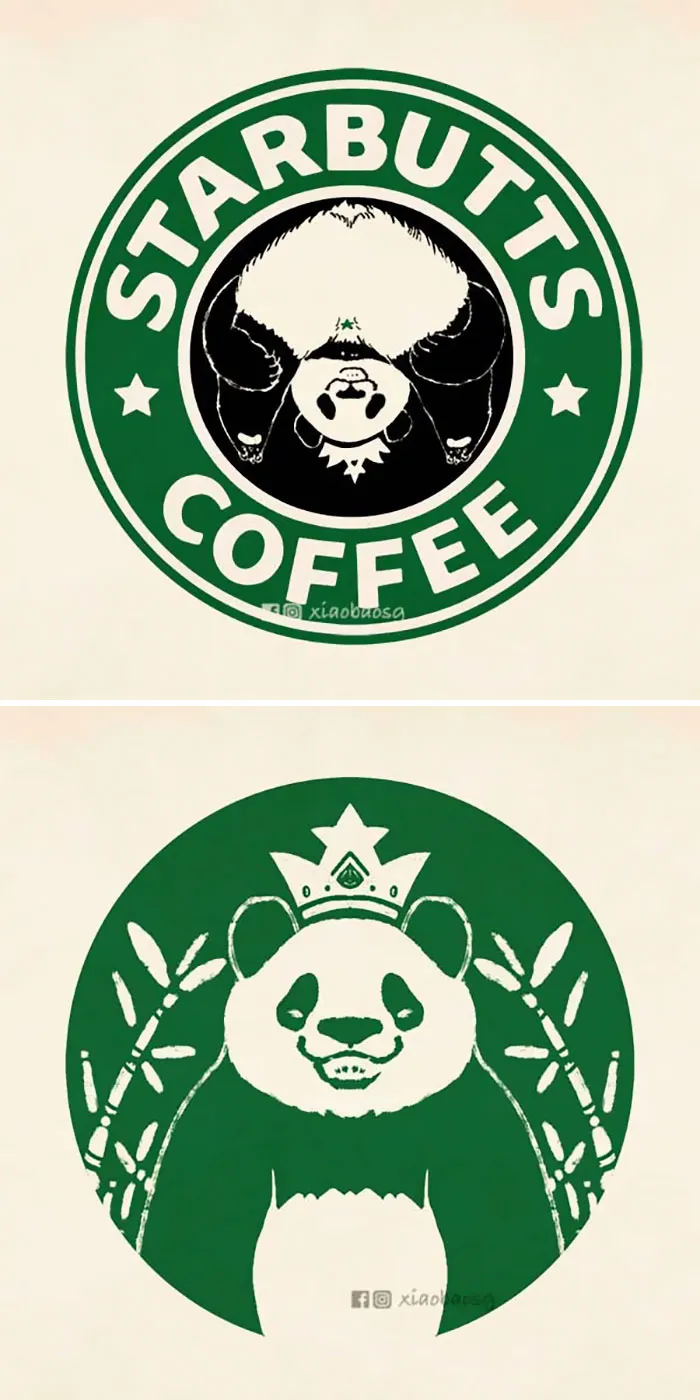 I Make Famous Logos Look More Entertaining By Adding Pandas To Them (18 Pics)