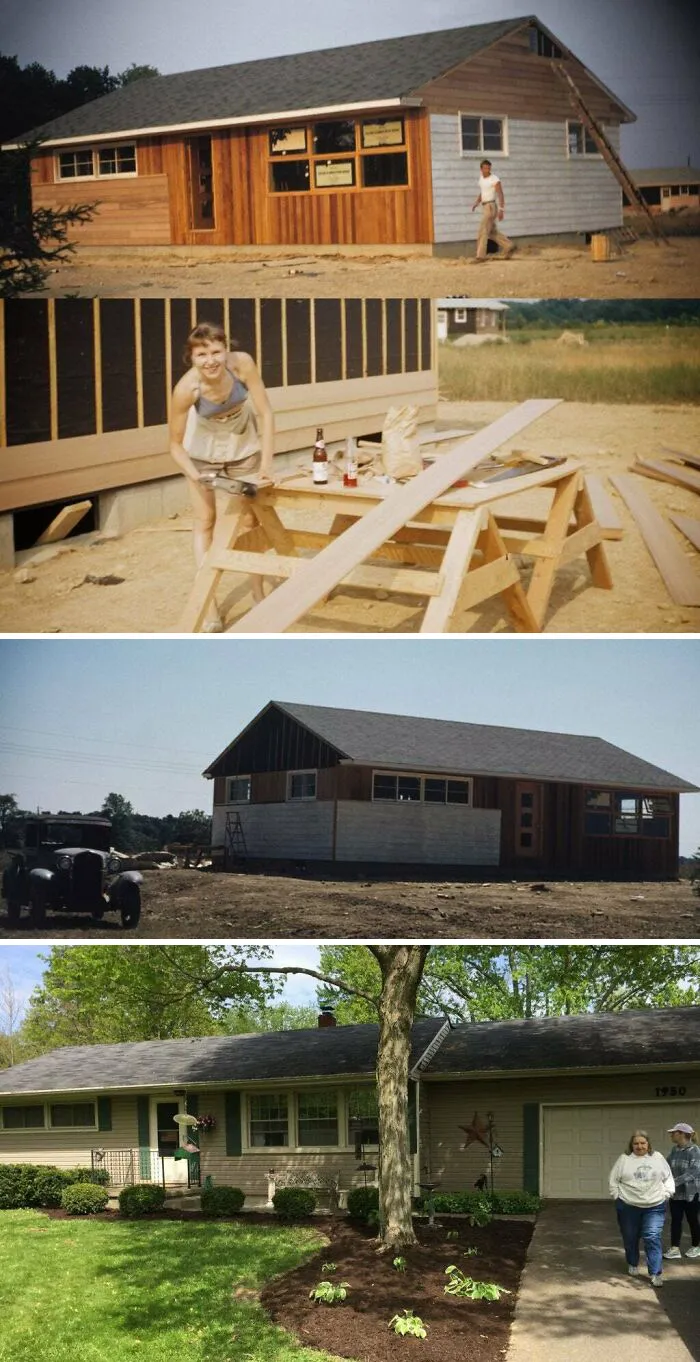 My Mom And Dad Building Their House In 1953. My Mom (91 Now) Still Lives There