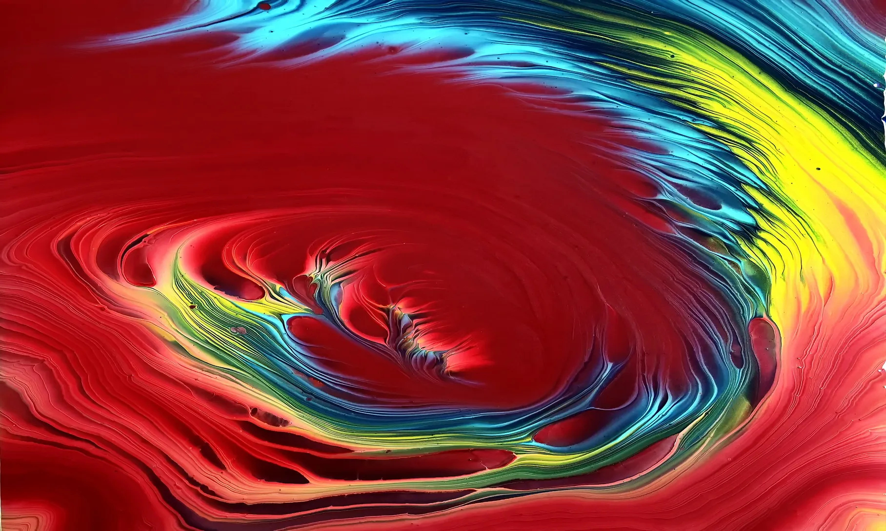 Garnet Wave ~ Split Cup Acrylic Pour Painting ~ Fluid Art