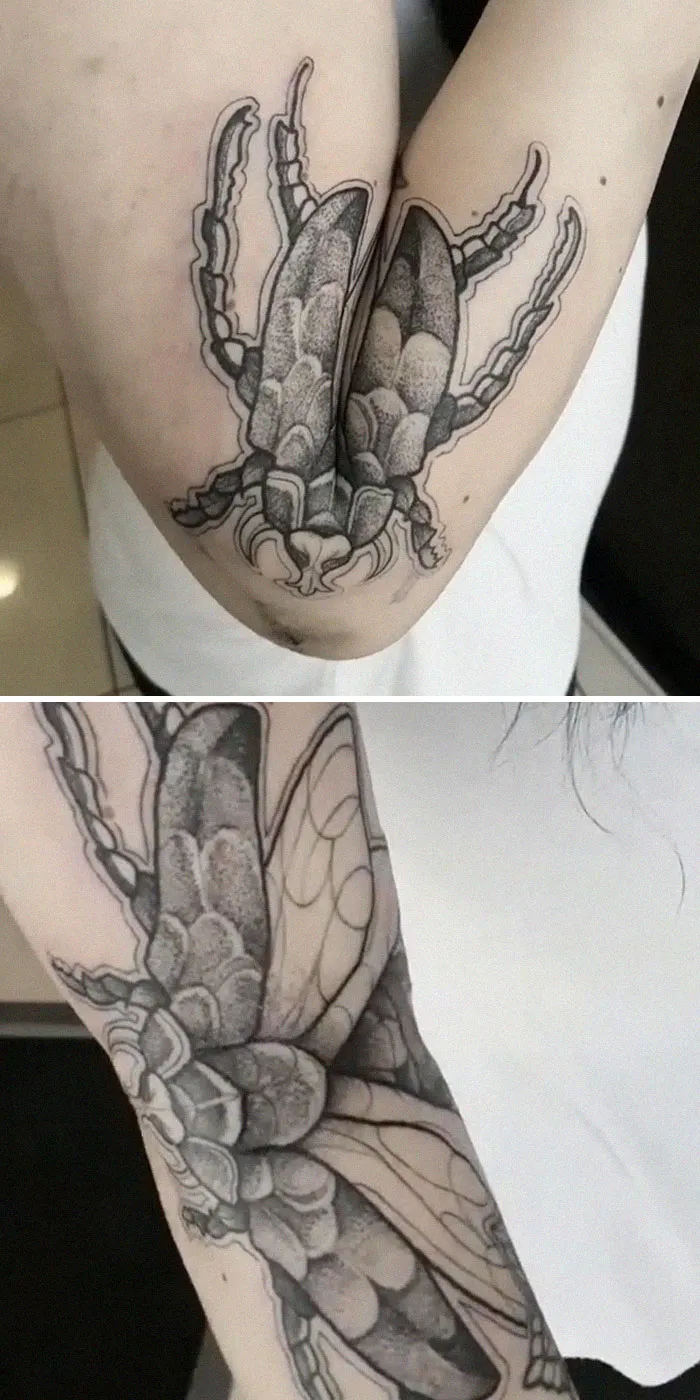 38 Times People Got Creative Tattoos That Transform When Their Bodies Move