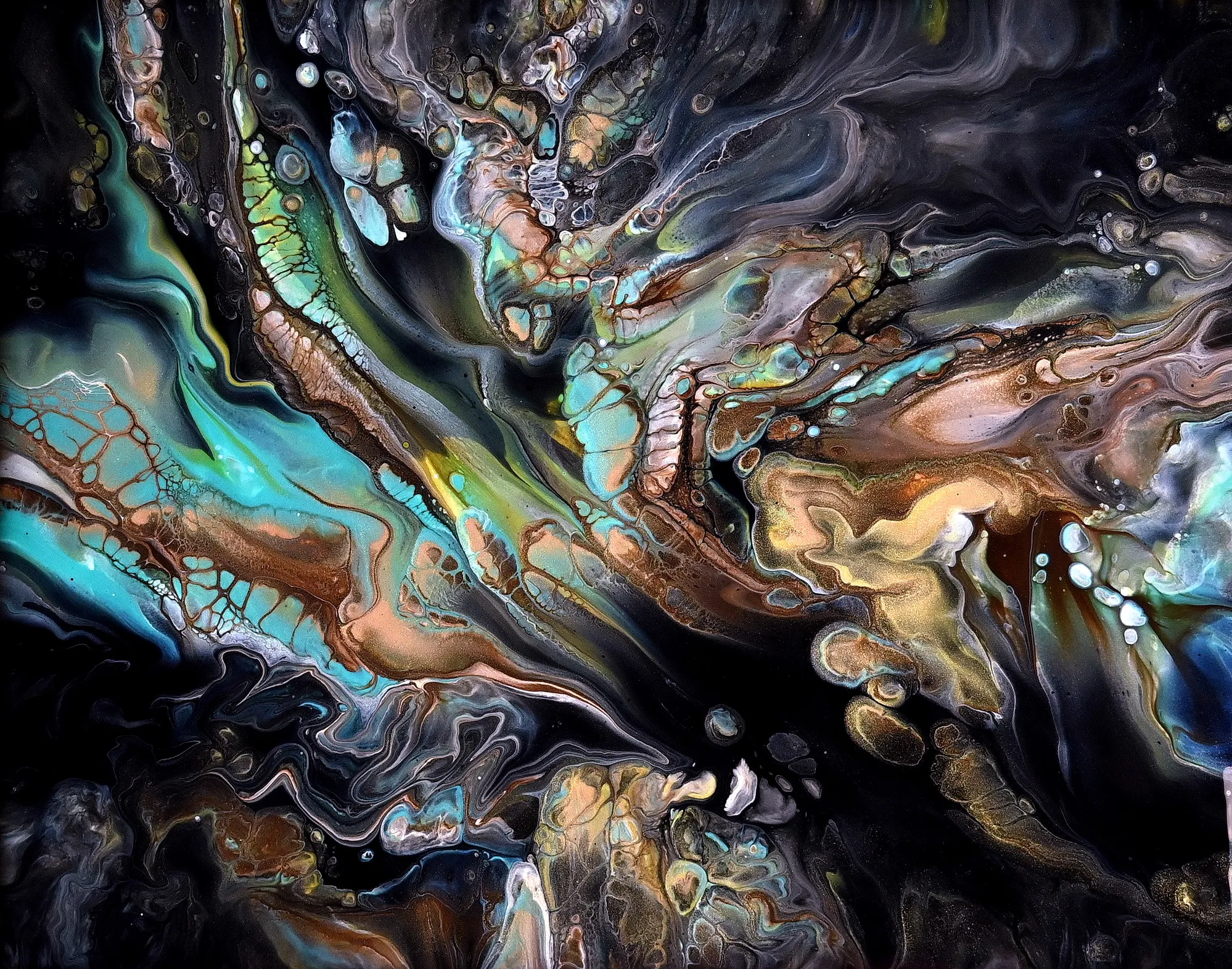 Acrylic Pouring With Thin Paints ~ Swipe And Blow ~ Fluid Art ~