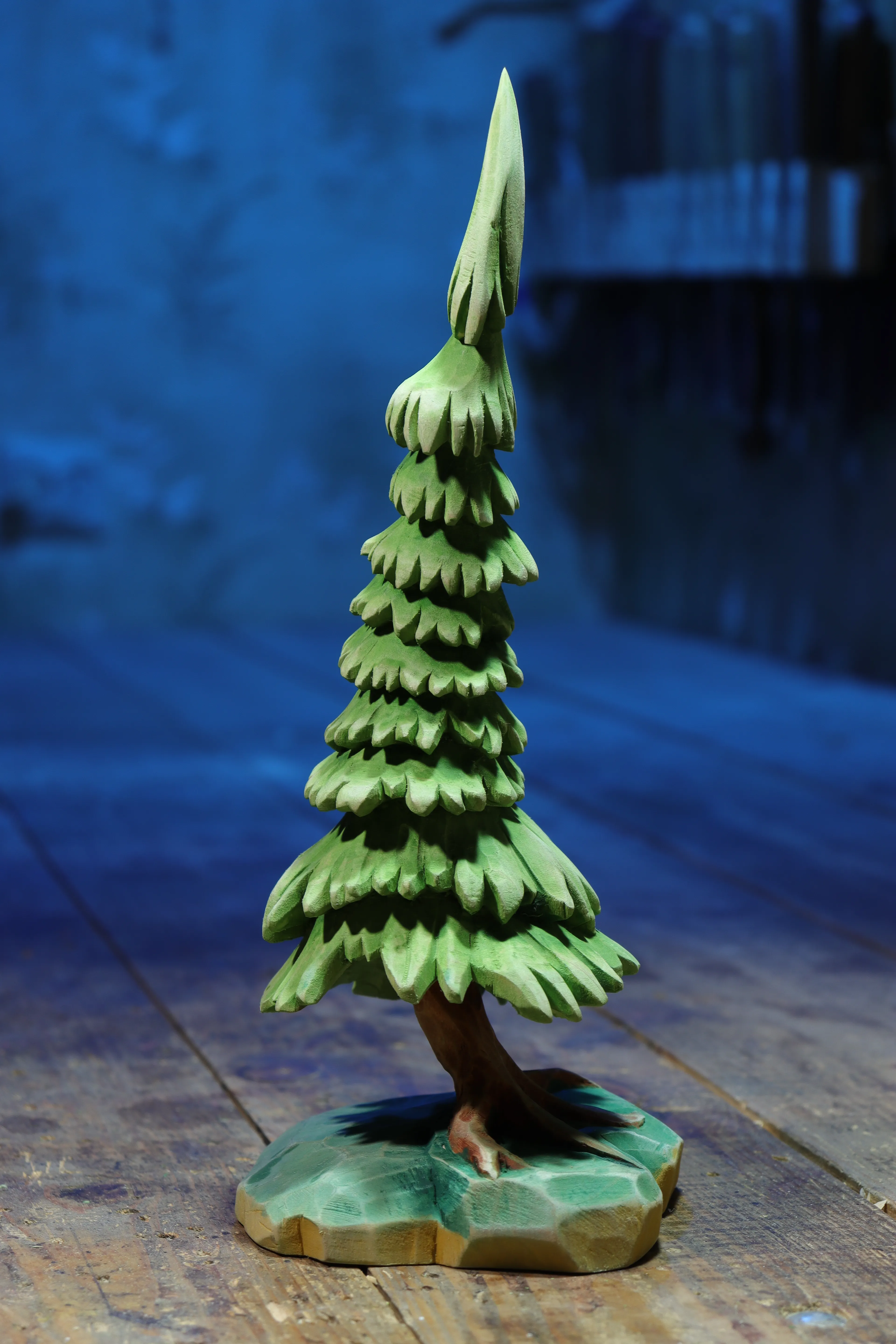 Christmas Tree Wood Carving