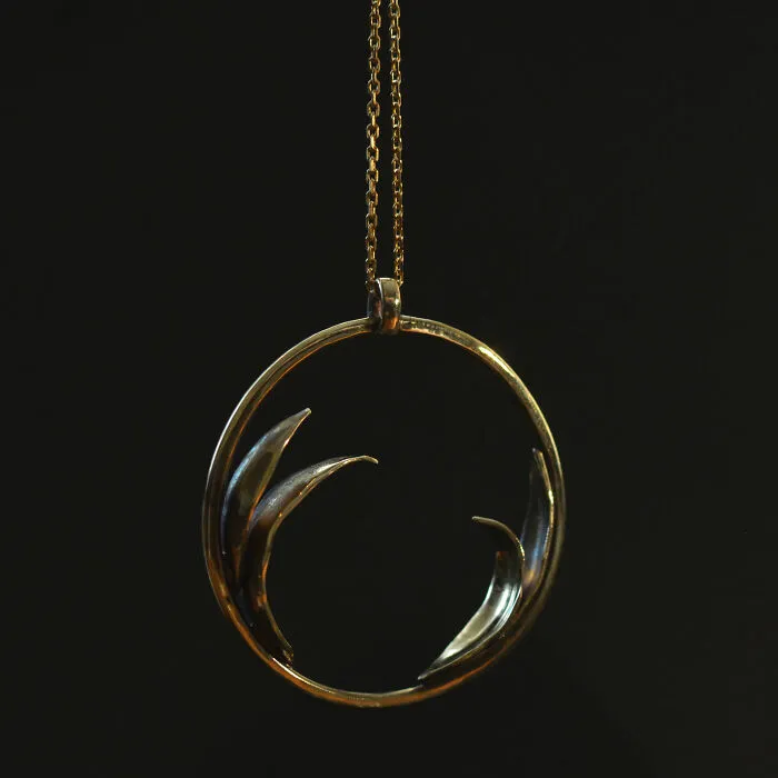 Elegant Brass Pendant, Inspired By The Beauty Of Meadows And Fields
