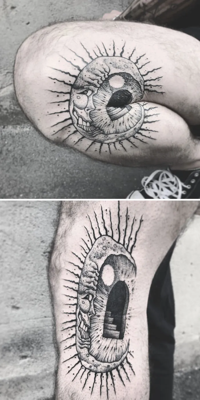 38 Times People Got Creative Tattoos That Transform When Their Bodies Move
