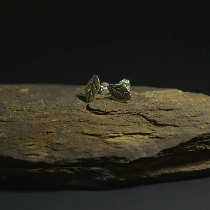 Brass Earrings "Leaves"