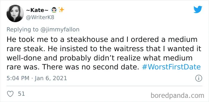 50 "Worst First Date" Stories That People Submitted For Jimmy Fallon's Challenge