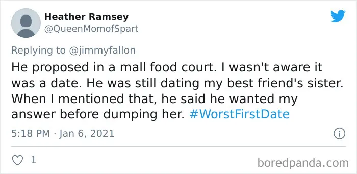 50 "Worst First Date" Stories That People Submitted For Jimmy Fallon's Challenge