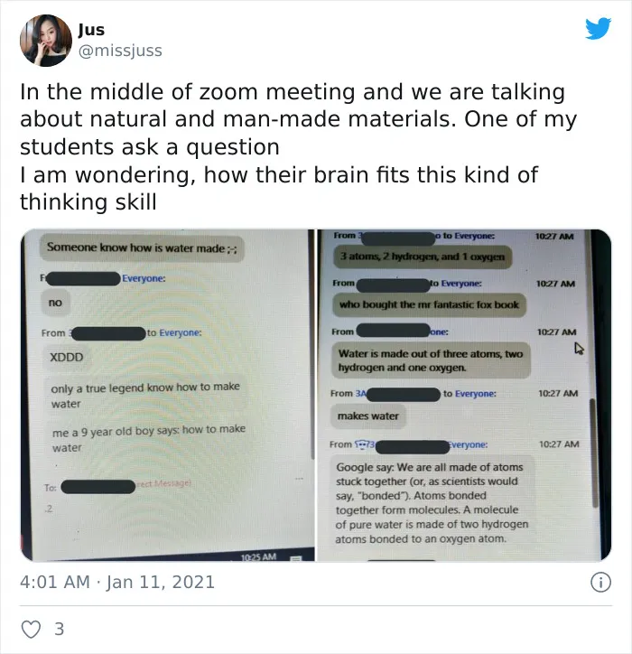 35 Times Students Cracked Up Their Teachers By Asking The Funniest Questions On Zoom