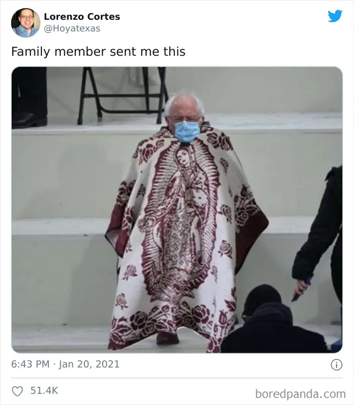 40 Of The Funniest Memes People Created After Bernie Sanders Was Captured Sitting Alone During Inauguration