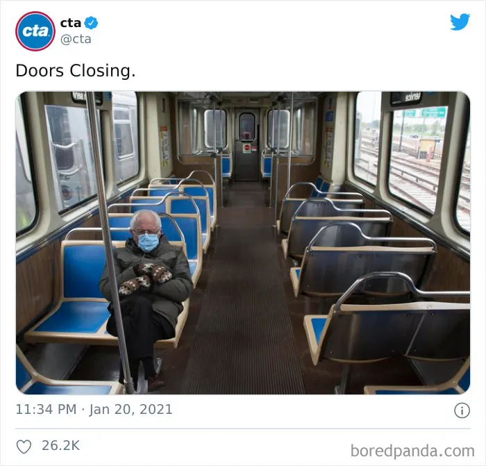 40 Of The Funniest Memes People Created After Bernie Sanders Was Captured Sitting Alone During Inauguration