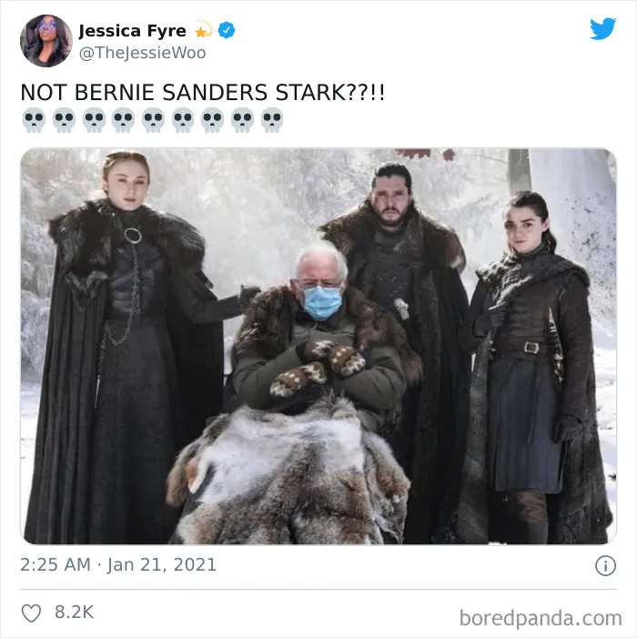 40 Of The Funniest Memes People Created After Bernie Sanders Was Captured Sitting Alone During Inauguration