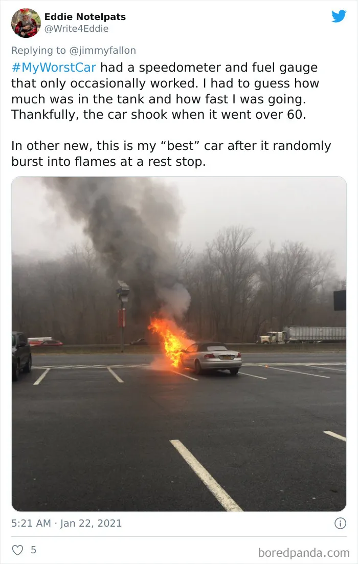 Jimmy Fallon Asks People To Share Their Worst Car Stories, Receives 50 Hilarious Ones
