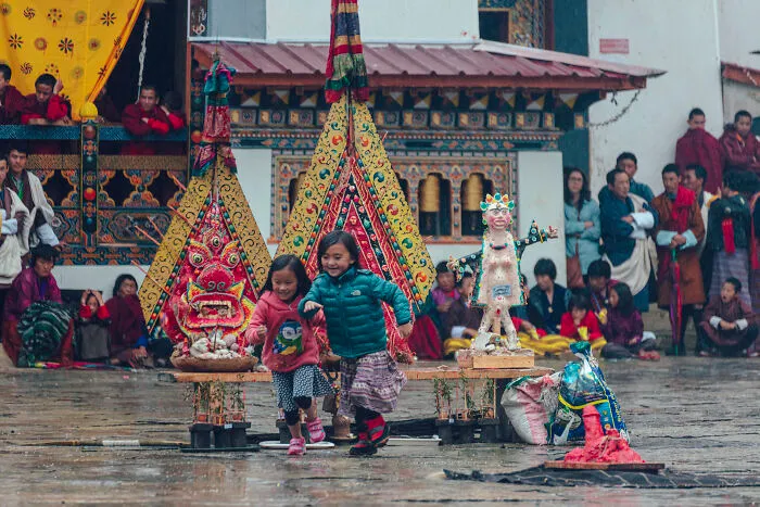 When We Visited The Gante Temple, The Largest Temple In Western Bhutan Of The Nyingma Sect Of Tibetan Buddhism, We Were Right In The Middle Of A Festival.