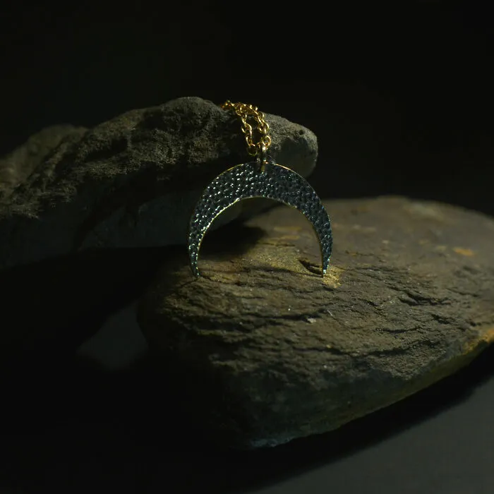 Hand-Made Brass Pendant "New Moon"