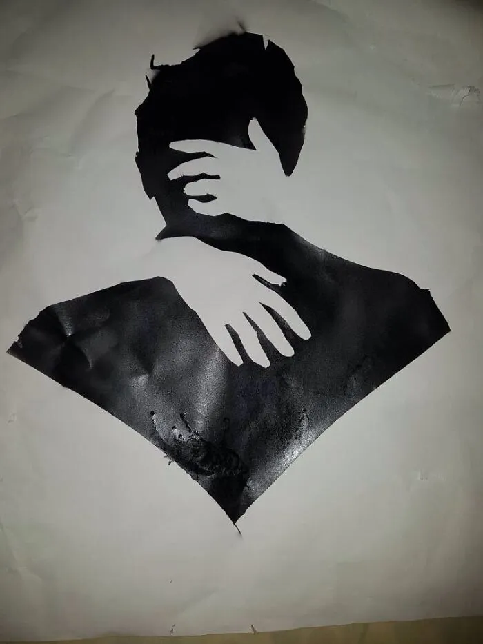 I Painted This Piece With Spray Paint And Some Paper Tape It’s Called -Mine