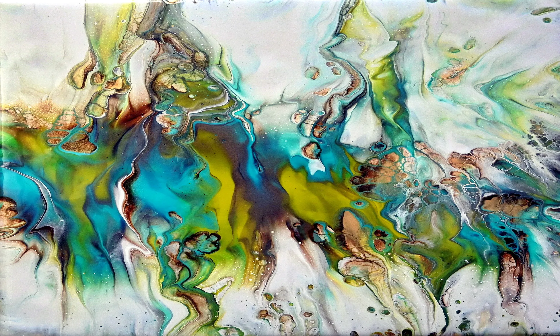 Practising Dutch Pour With Marina ~ Gorgeous Earthy Colour Combination ~ Fluid Art Painting