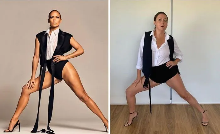 Esta mujer sigue recreando de forma divertida las fotos de Instagram de los famosos, y los resultados son mejores que el original (Nuevas imágenes)