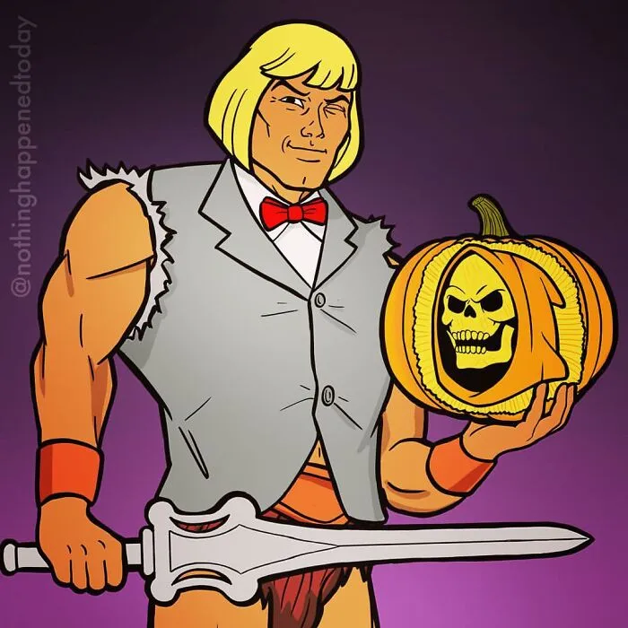 21 Illustrations Of Shenanigans Between He-Man And Skeletor In Various Cartoon Styles