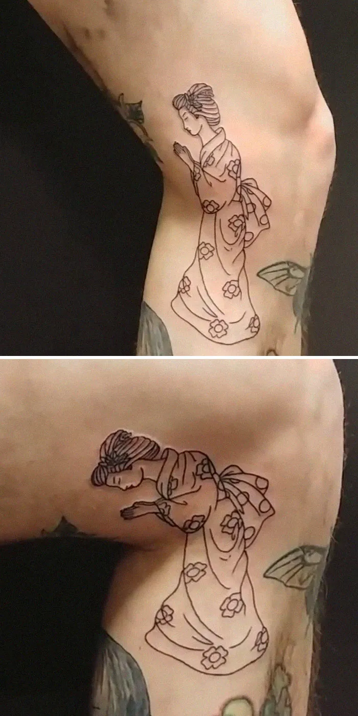 38 Times People Got Creative Tattoos That Transform When Their Bodies Move