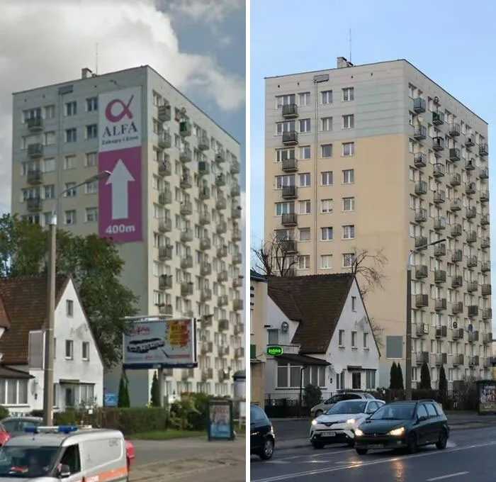 Polonia está eliminando la publicidad exterior y los anuncios llamativos, y la "limpieza" está quedando muy bien (30 fotos del antes y el después)