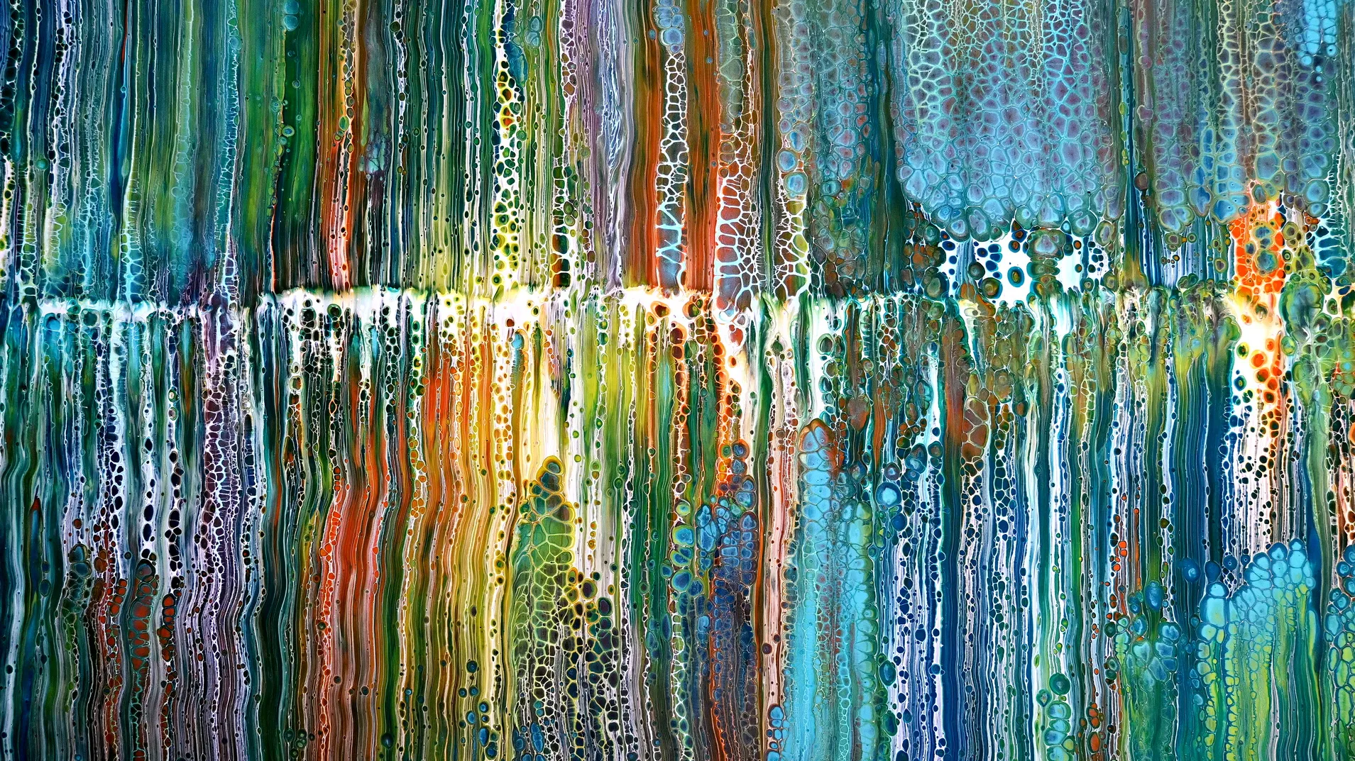 Beautiful Acrylic Swipe ~ Acrylic Pour Painting ~ Abstract Modern Art ~ Fluid Art