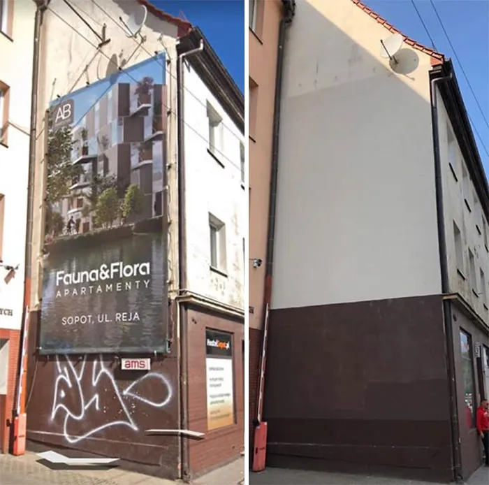 Polonia está eliminando la publicidad exterior y los anuncios llamativos, y la "limpieza" está quedando muy bien (30 fotos del antes y el después)
