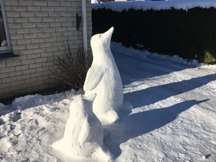 Regular People All Over Lithuania Went Out To Create Snow Sculptures (38 Pics)