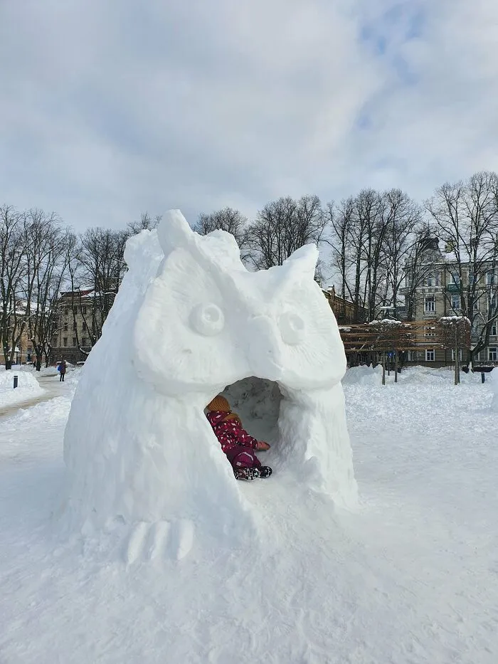 Regular People All Over Lithuania Went Out To Create Snow Sculptures (38 Pics)