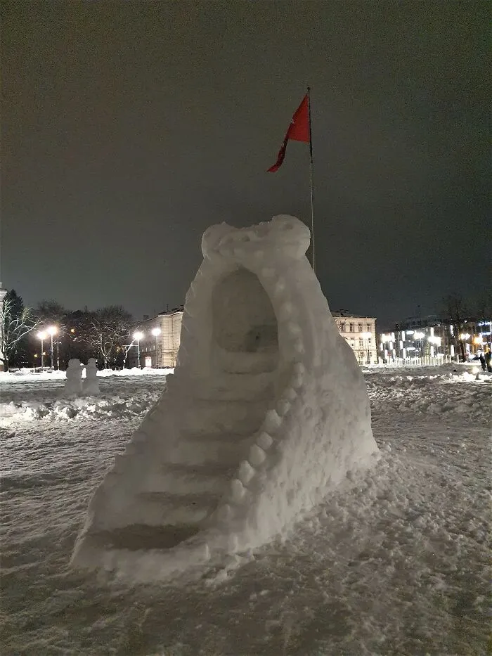 Regular People All Over Lithuania Went Out To Create Snow Sculptures (38 Pics)